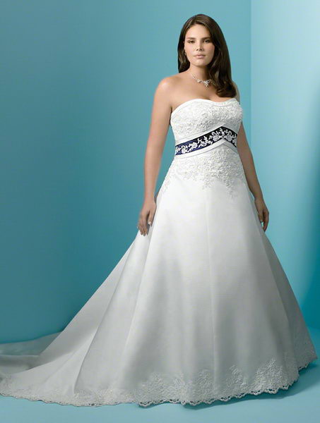 корсетное свадебное платье с высокой талией для полных женщин