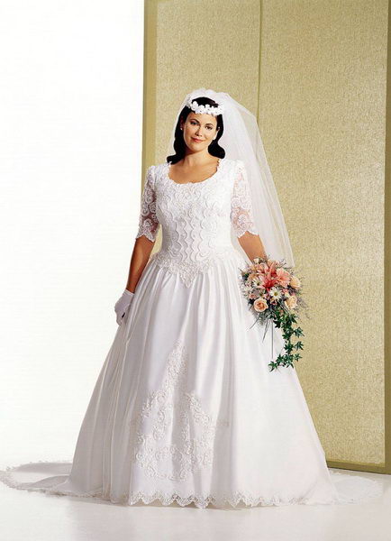 классическое свадебное платье для полных женщин